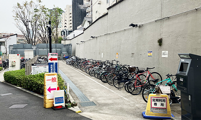 白金台駅自転車駐車場の外観写真