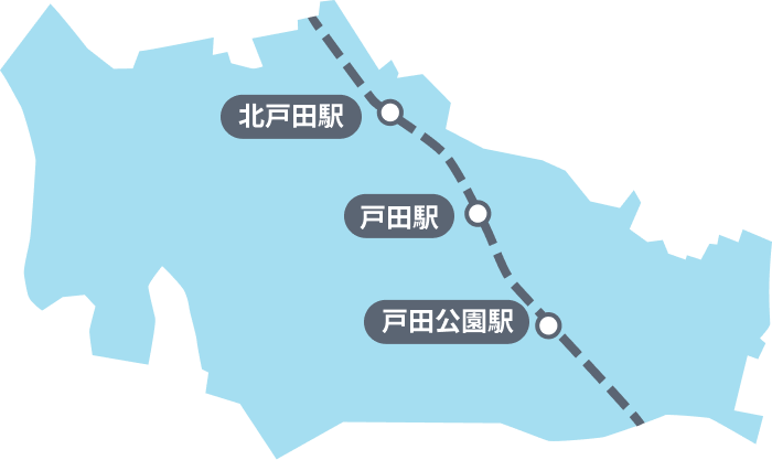 画像：戸田市自転車駐車場の地図